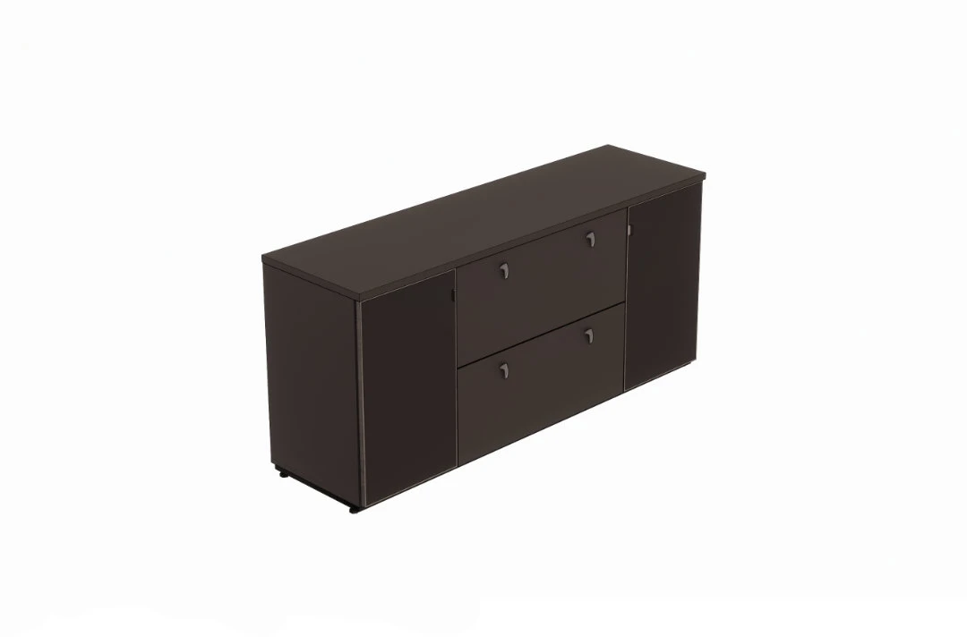 Armário de escritório baixo 1600L 2 portas e 2 gavetões Versatile